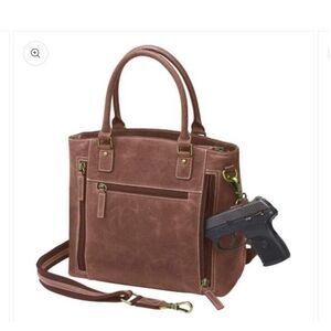 Gun Tote'n Mamas Distressed Red Concealed Carry Tote Bag Purse Handbag